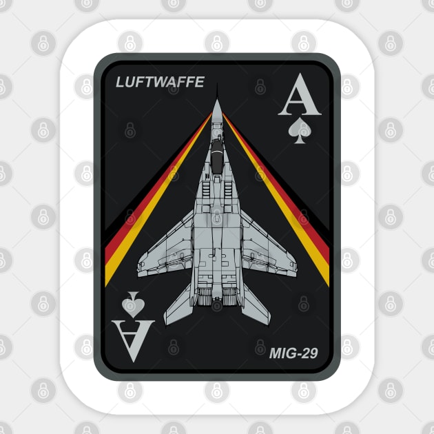 Mig-29 Fulcrum Luftwaffe Patch Sticker by TCP